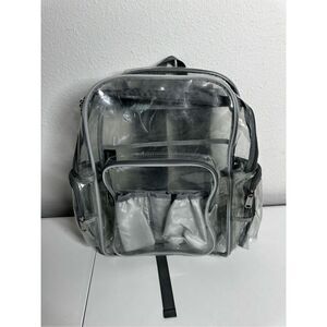 Mancro Clear Backpack Transparent See Thru School Security Heavy Duty Bookbag